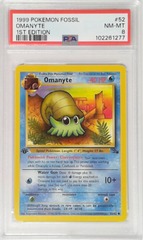 V1770: 1999: Omanyte: 52/62: 1ST Edition: Fossil: PSA: 8: NM-MT: 102261277